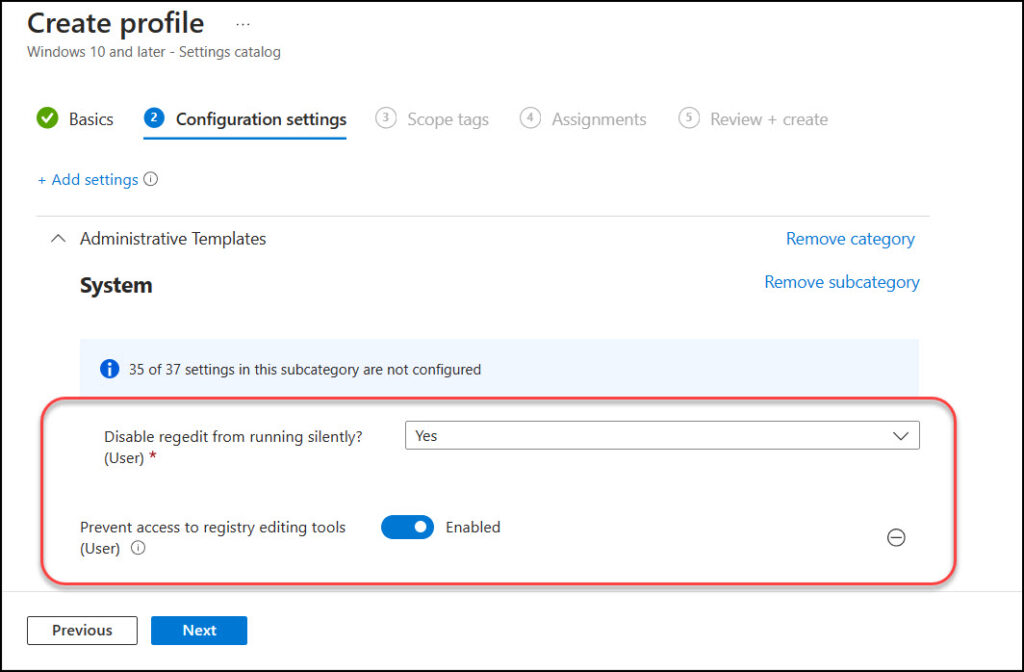 Easily Block Windows Registry Access using Intune Policy 4 Block Windows Registry Access using Intune