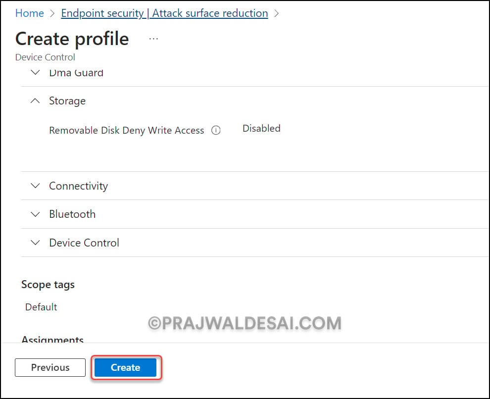 Create an ASR policy to Block USB Drives using Intune