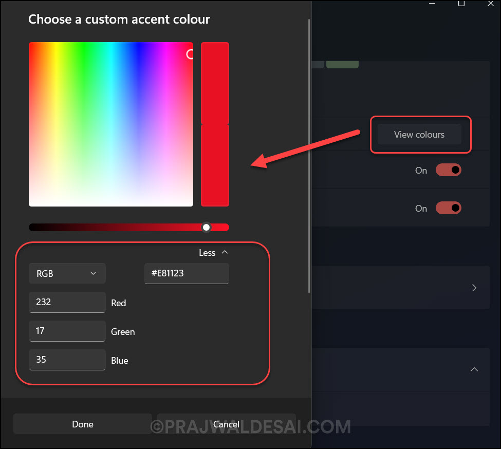 How to Change Accent Color on Windows 11 3 Custom Accent Color in Windows 11