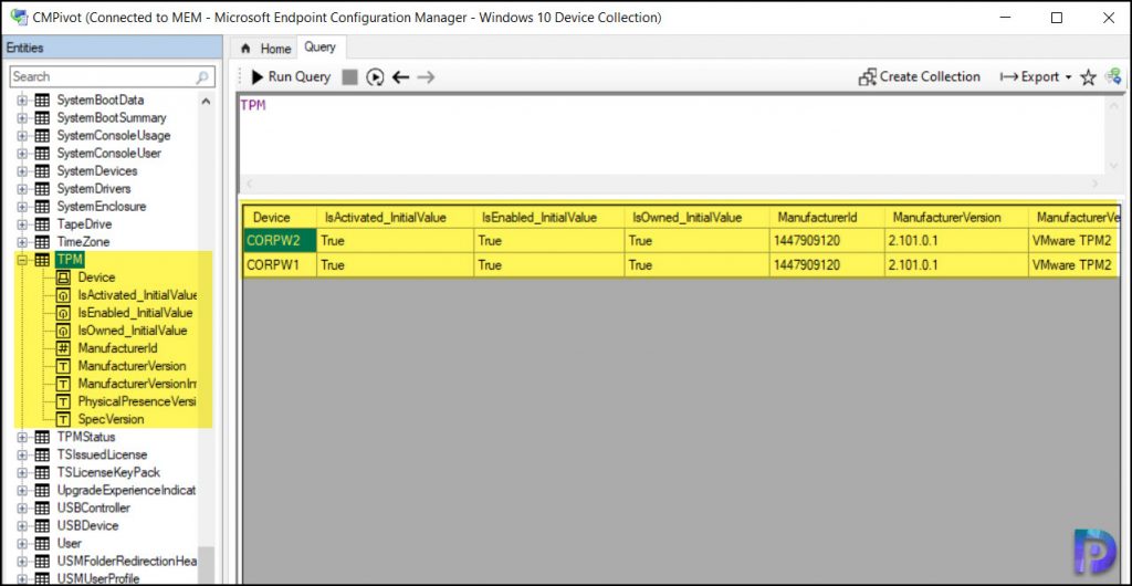 CMPivot Query to Find TPM Status and Details 3 Find TPM Details using CMPivot Query