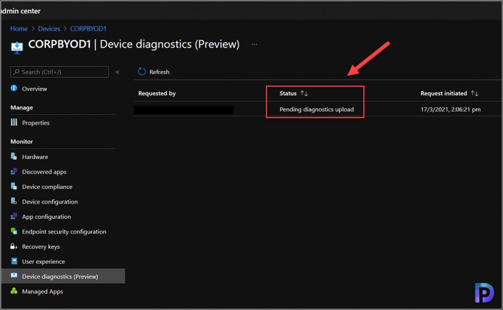 Easy Guide to Collect Logs with Intune MEM 4 Pending diagnostics Upload