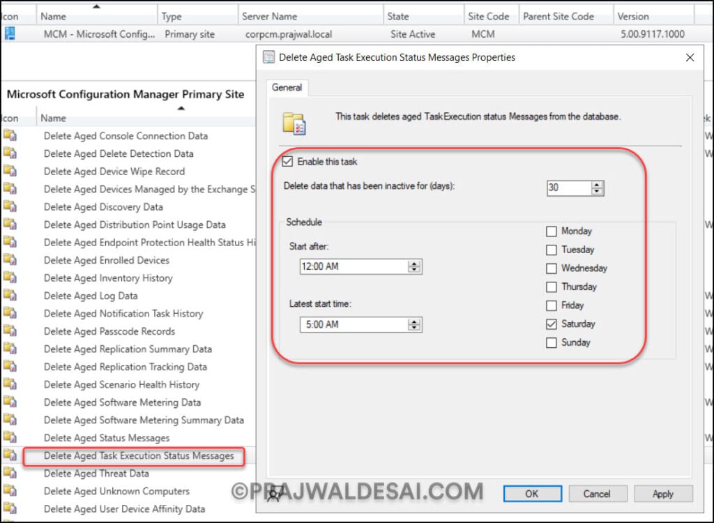 Delete Aged Task Execution Status Messages | ConfigMgr 2309 New Features