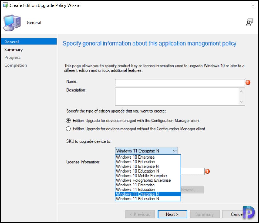 ConfigMgr Technical Preview 2307 New Features 10 Windows 11 Edition Upgrade using ConfigMgr Policy Settings