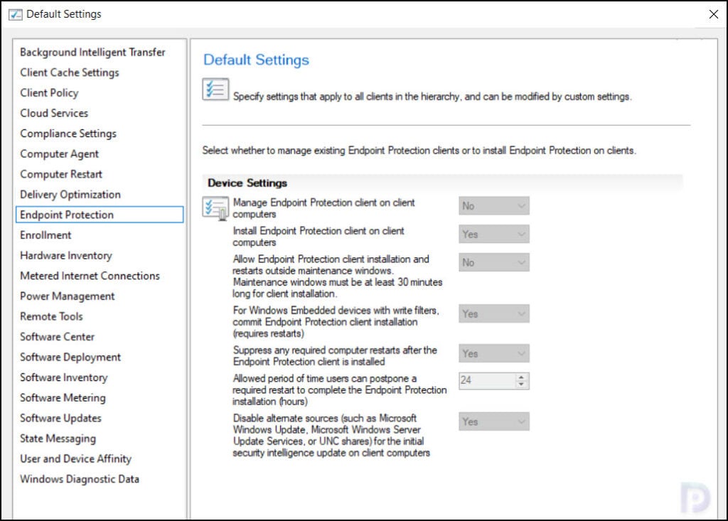 Configure Client Settings in SCCM Configuration Manager 10 Endpoint Protection | Configure Client Settings in SCCM