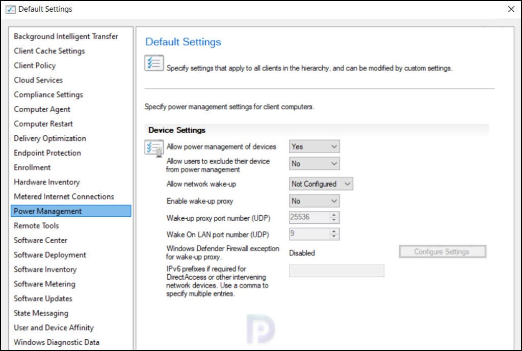 Configure Client Settings in SCCM Configuration Manager 14 Power Management Settings | Configure Client Settings in SCCM