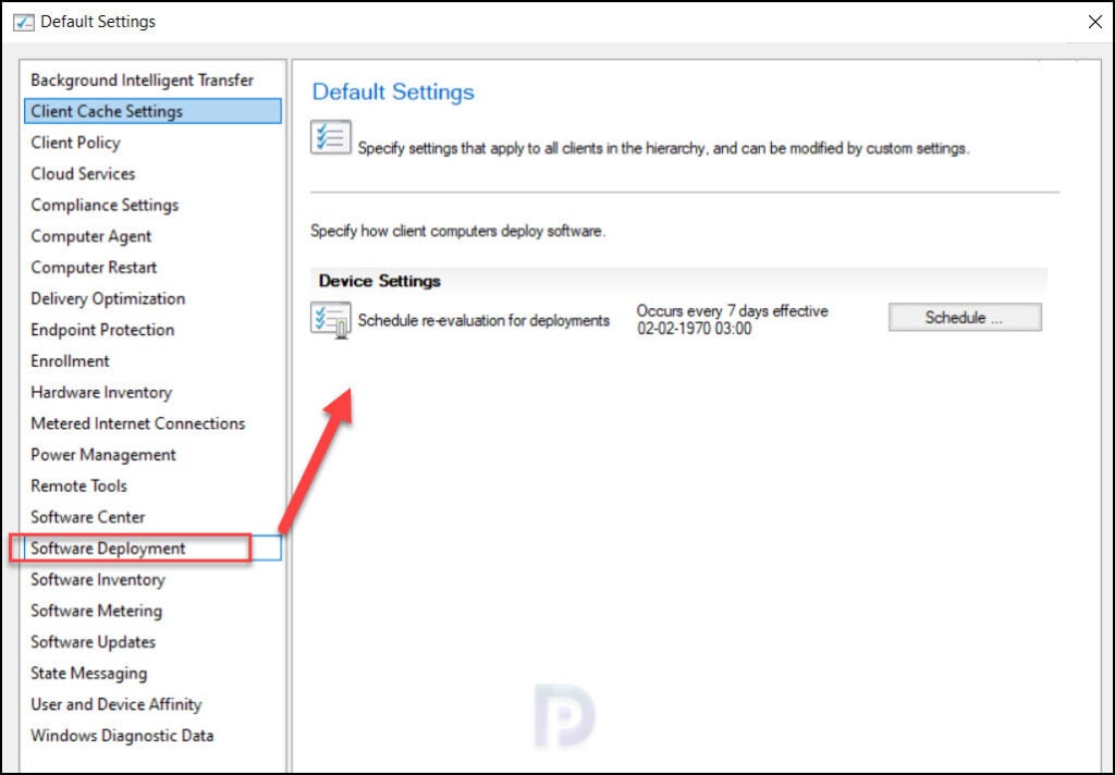 Configure Client Settings in SCCM Configuration Manager 17 Software Deployment Client Settings