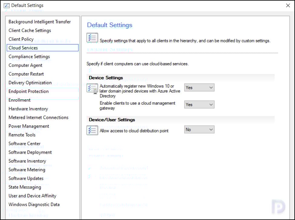 Configure Client Settings in SCCM Configuration Manager 5 Cloud Services | Configure Default Client Settings