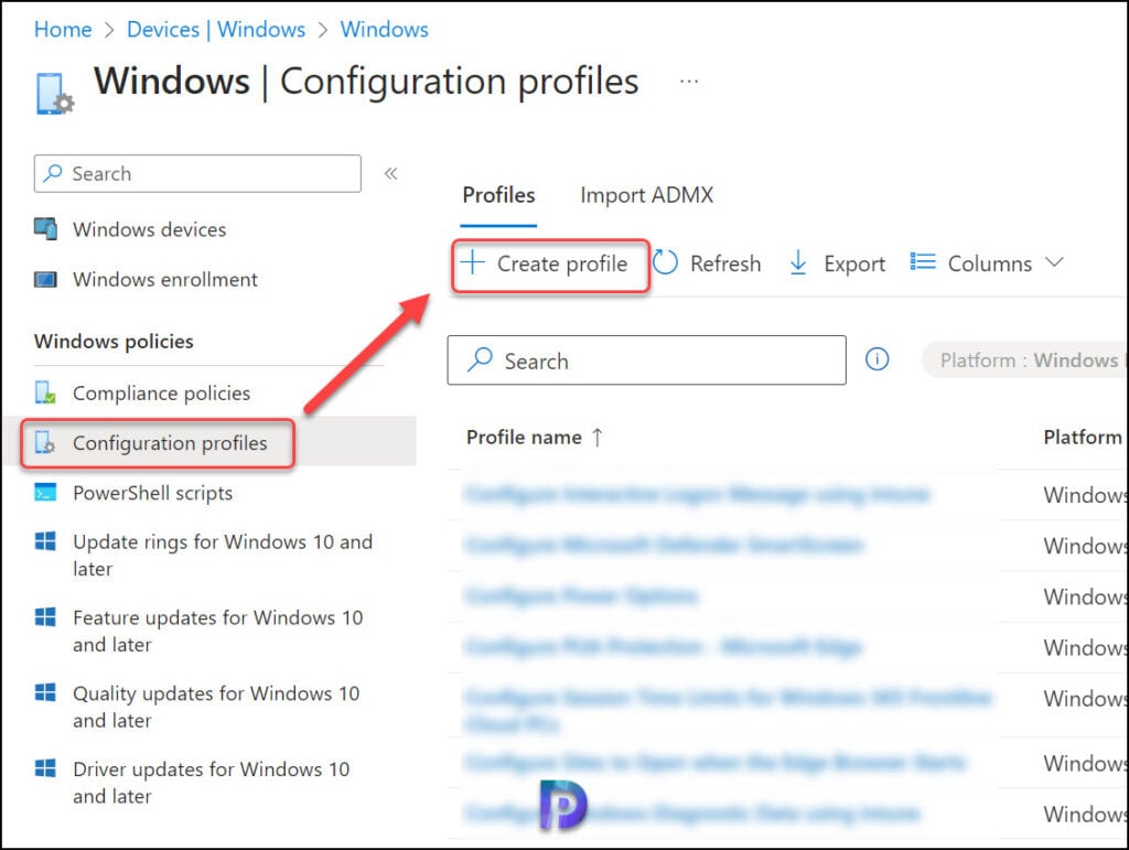 Configure Time Zone using Intune for Windows Devices 3 Create Configuration Profile to Configure Time Zone using Intune