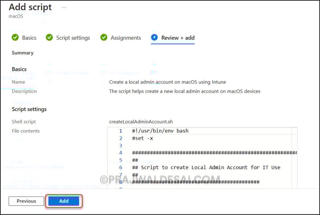 Create a Local Admin Account on MacOS using Intune 7 Create macOS Local Admin Account in Intune