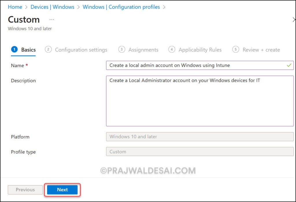 Create a Local Admin Account using Intune 2 Create a Local Admin Account using Intune