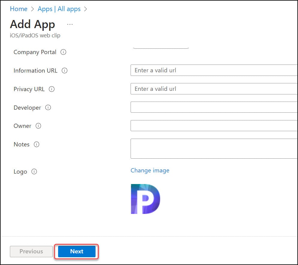 Create Web Clip App in Intune for iOS/iPadOS Devices 3 Create Web Clip App in Intune for iOS iPadOS Devices