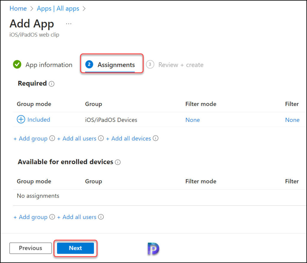 Create Web Clip App in Intune for iOS/iPadOS Devices 4 Assign the Web Clip App to iOS iPadOS Devices