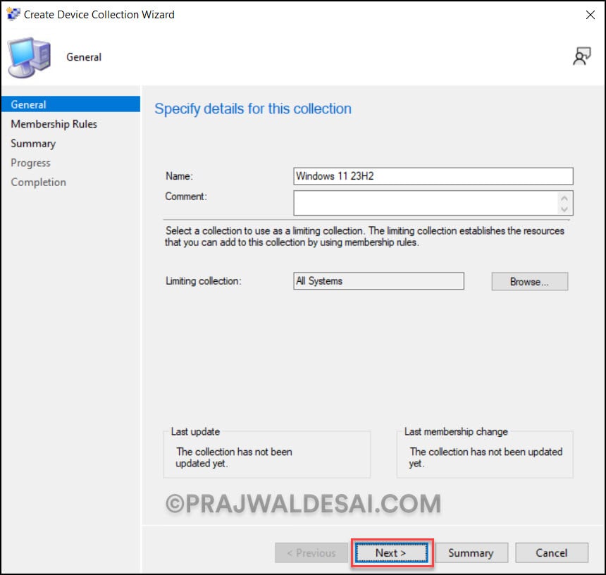 Create Windows 11 SCCM Device Collection 23H2 | 22H2 | 21H2 6 Create Windows 11 23H2 SCCM Device Collection