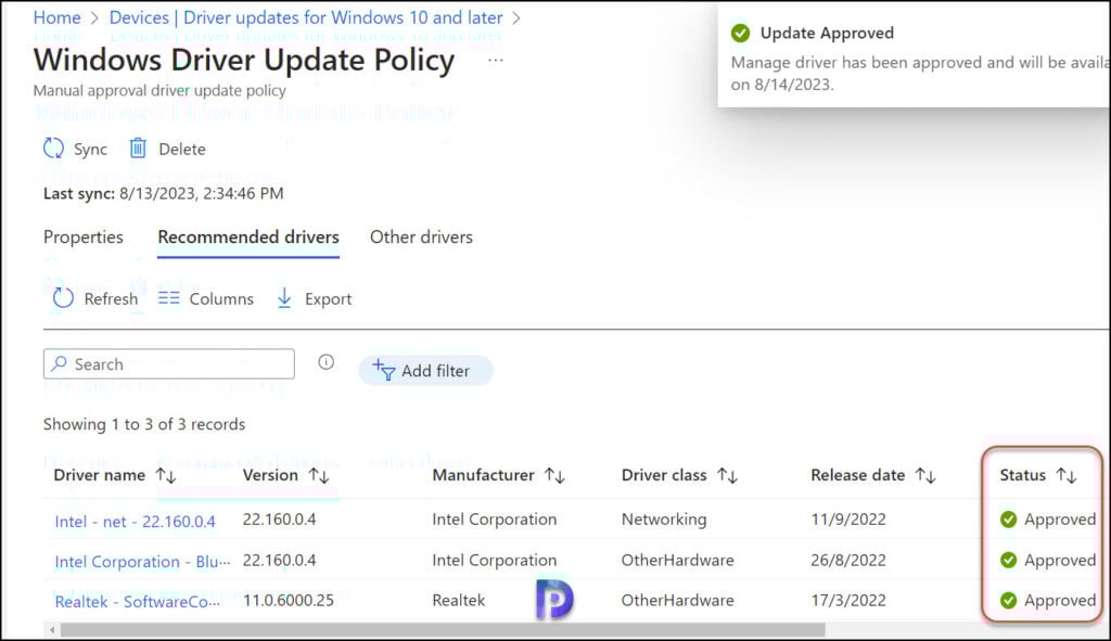 Manage Windows Driver Updates with Intune: A Complete Guide 14 Approve Windows Drivers: Manage Windows Driver Updates with Intune