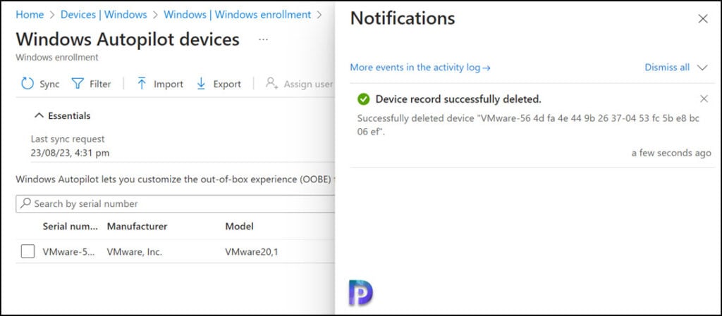 Delete Windows Autopilot Device from Intune and Entra ID 5 Delete Windows Autopilot Devices from Intune