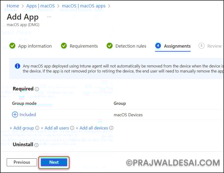Intune: Deploy Citrix Workspace App for macOS Devices 15 Configure Assignments for Citrix Workspace DMG App