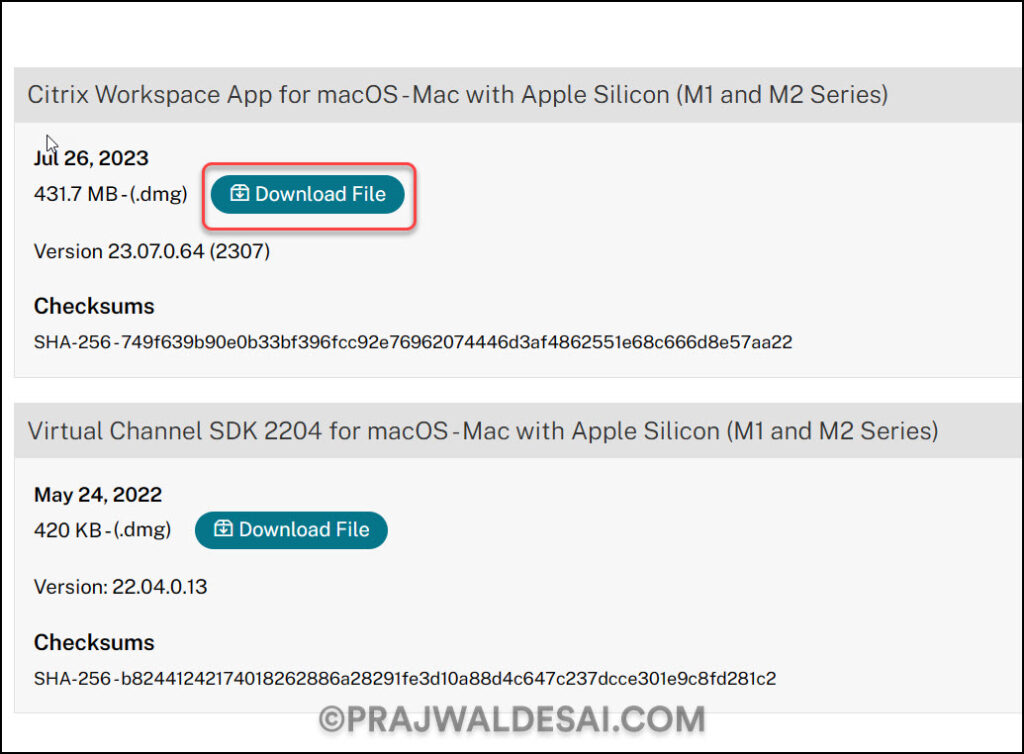 Intune: Deploy Citrix Workspace App for macOS Devices 8 Download Citrix Workspace DMG app