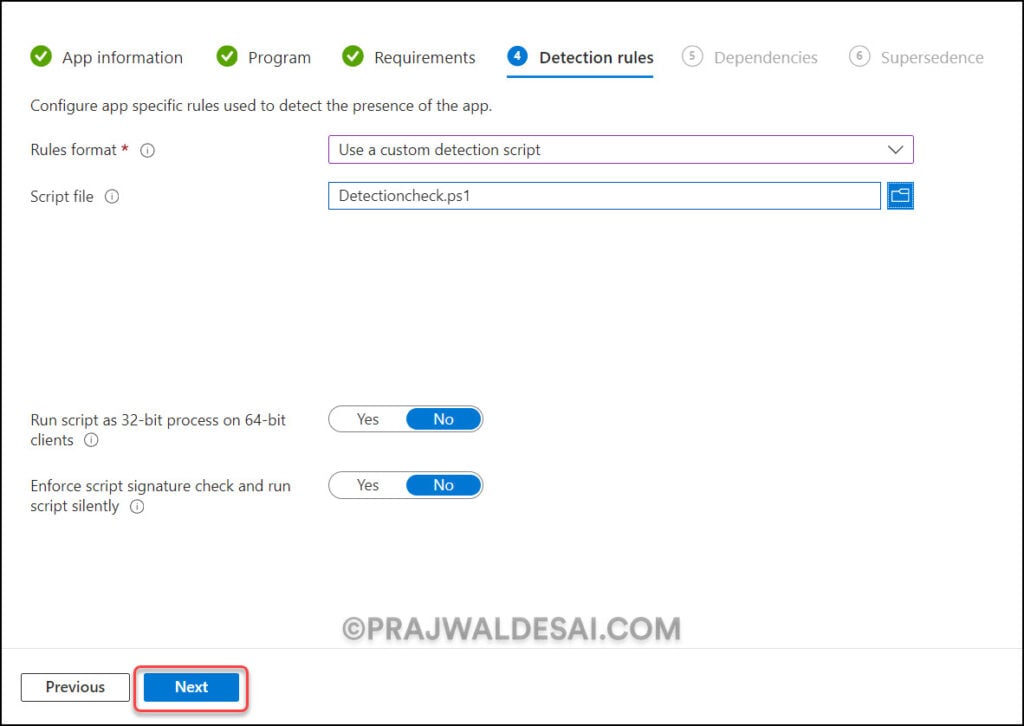 Configure Detection Rules for Fonts deployment using Intune