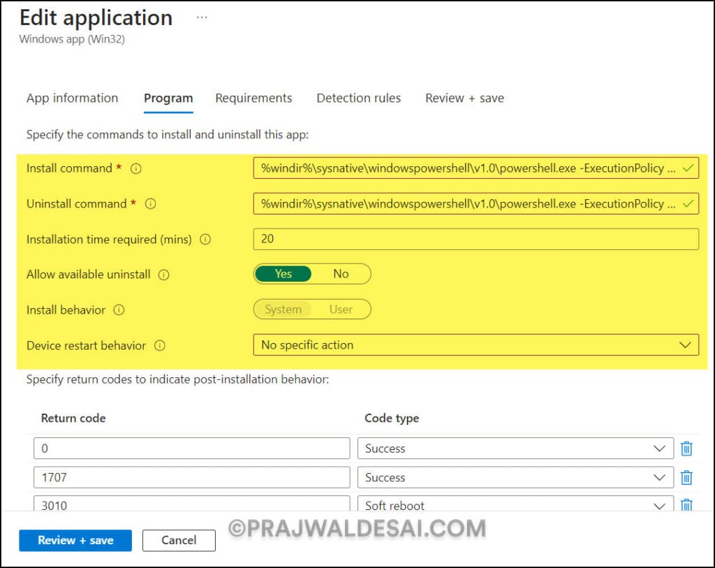 Configure Program Information - Fonts Deployment using Intune