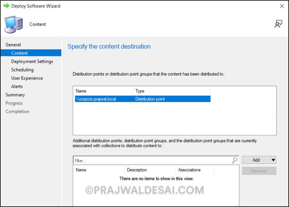 Specify Distribution Points