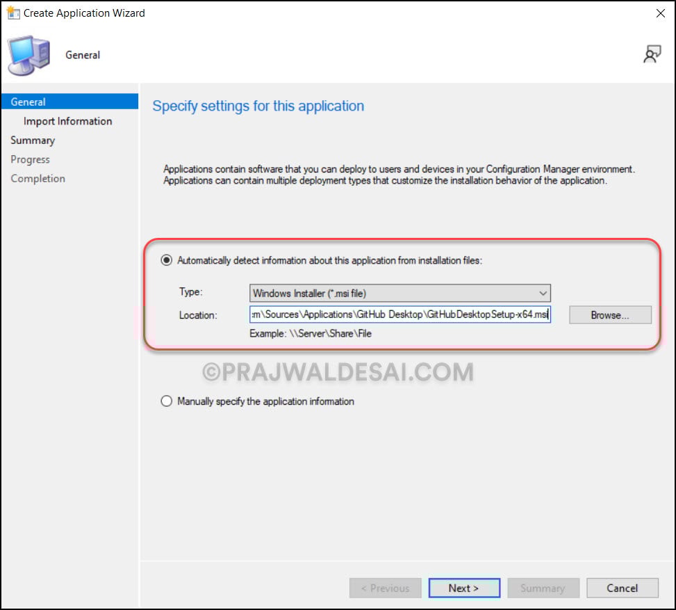 How to Deploy GitHub Desktop using Intune and SCCM 11 Create GitHub Desktop Application in SCCM