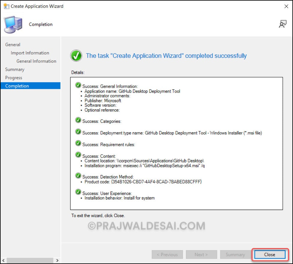 Create GitHub Desktop Application in SCCM