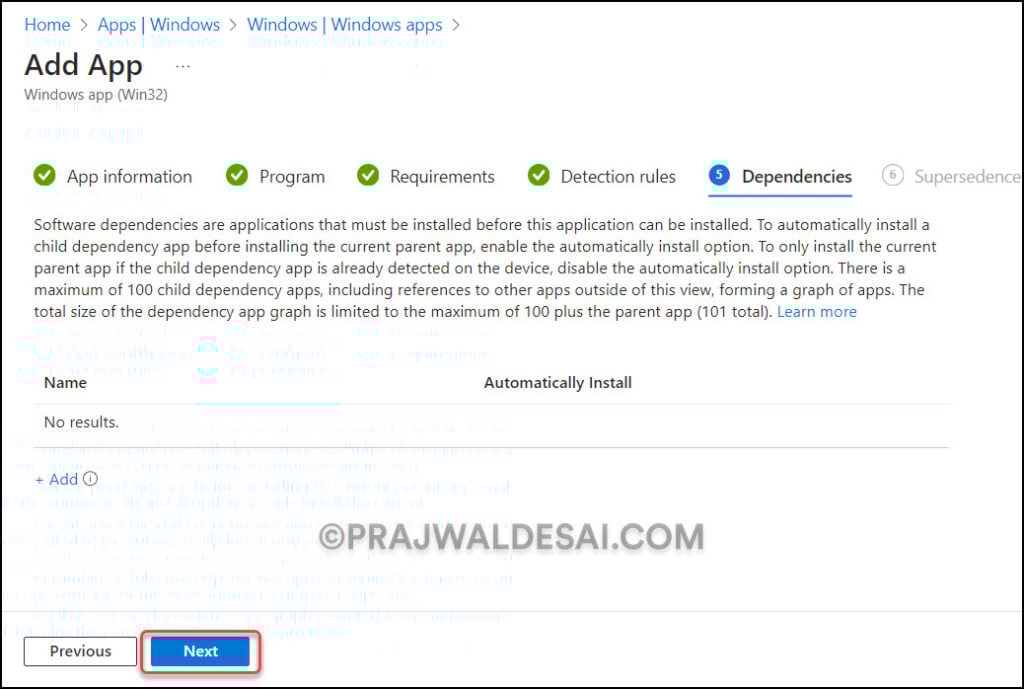Deploy ManageEngine Endpoint Central Agent using Intune 14 Configure dependencies