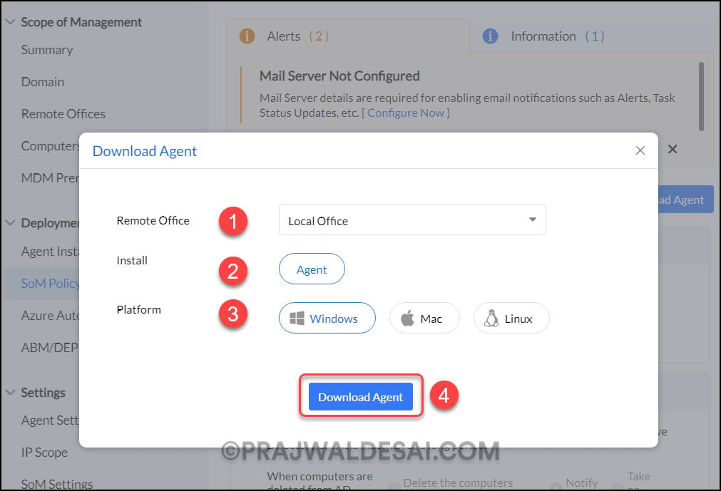 Download ManageEngine Endpoint Central Agent