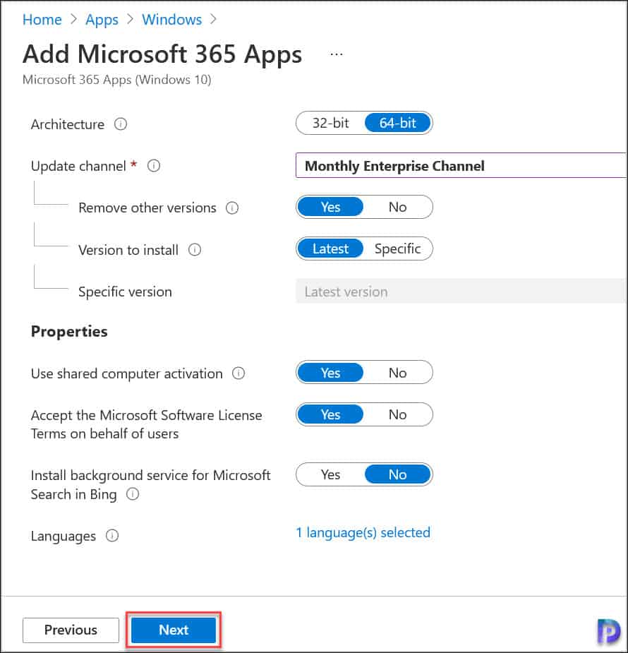 Deploy Microsoft 365 Apps with Intune | Endpoint Manager 5 Microsoft 365 Apps Configure Suite