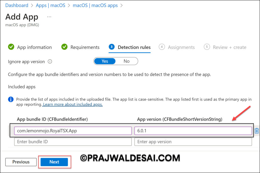 Deploy Royal TS for macOS using Intune 7 Configure Detection Rules for Royal TS MacOS App