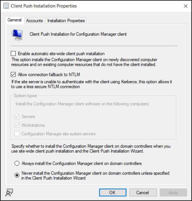 Best Guide to Deploy SCCM Clients Using Group Policy 1 Disable Automatic site wide client push installation