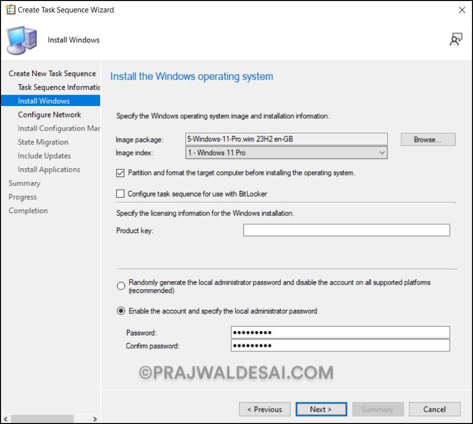 Deploy Windows 11 23H2 using ConfigMgr Task Sequence 11 Configure the Windows 11 23H2 deployment
