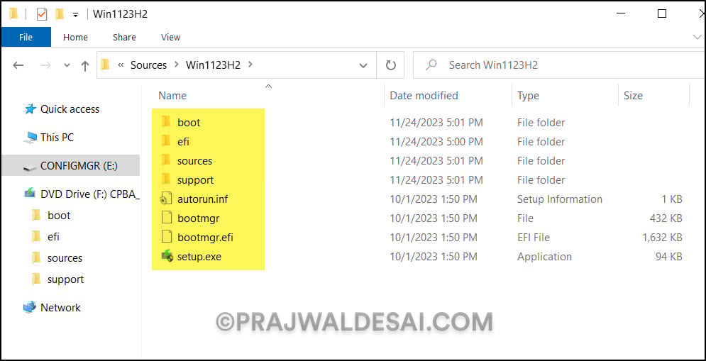 Deploy Windows 11 23H2 using ConfigMgr Task Sequence 2 Extract Windows 11 23H2 OS Files