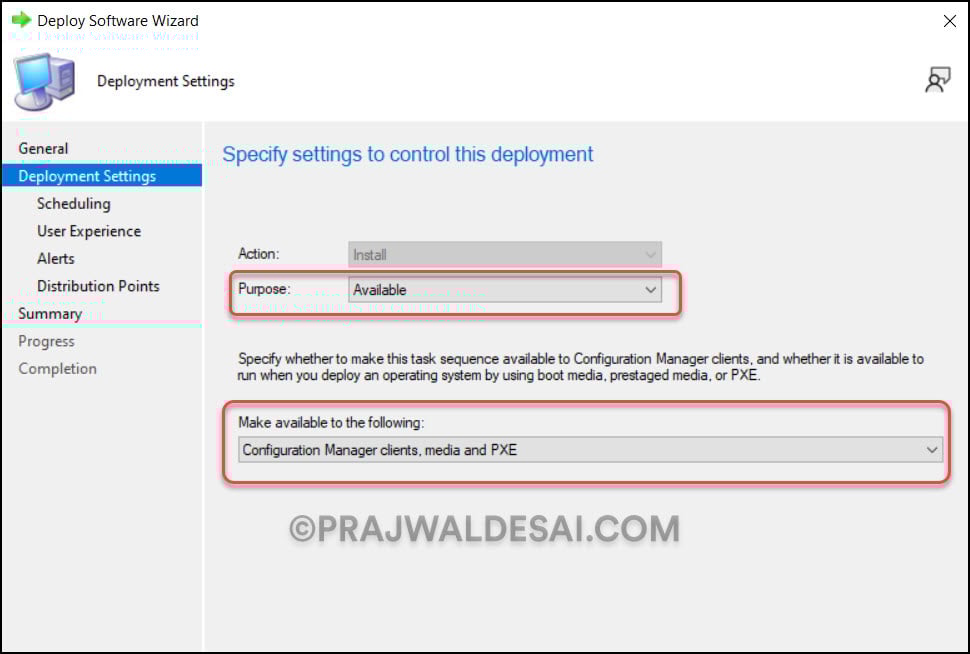 Deploy Windows 11 23H2 using ConfigMgr Task Sequence 22 Configure Deployment Settings for Task Sequence