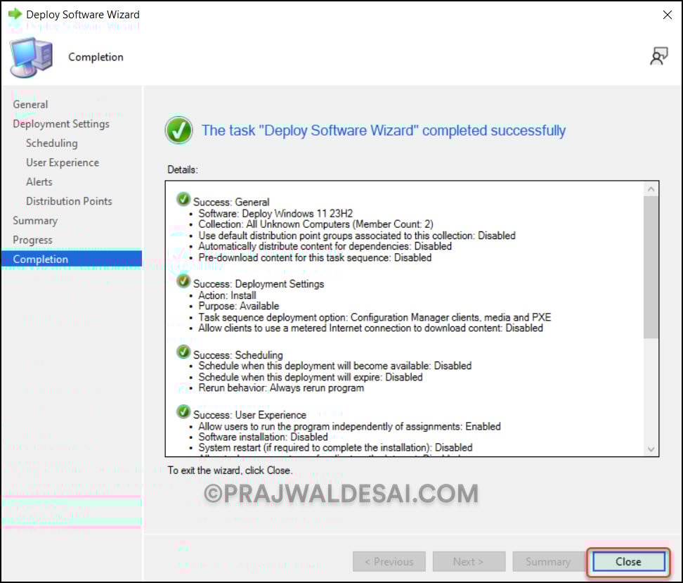 Deploy Windows 11 23H2 using ConfigMgr Task Sequence 24 Deploy Windows 11 23H2 task sequence