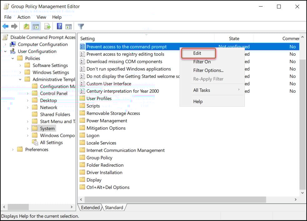 Disable Command Prompt using Group Policy (GPO) 2 Disable Command Prompt using Group Policy