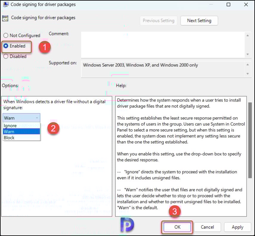 4 Ways to Disable Driver Signature Enforcement in Windows 11 7 Disable Driver Signature Enforcement using Group Policy