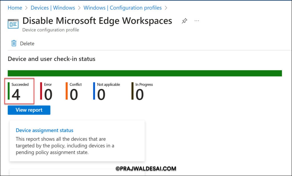 How to Disable Microsoft Edge Workspaces using Intune 11 Monitor Disable Edge Workspaces Intune Policy