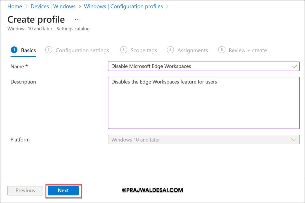 How to Disable Microsoft Edge Workspaces using Intune 4 Disable Microsoft Edge Workspaces using Intune