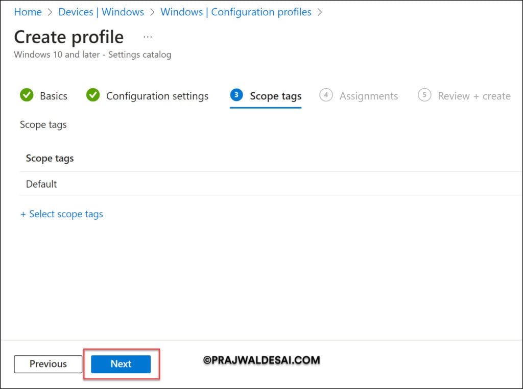 How to Disable Microsoft Edge Workspaces using Intune 8 Intune Scope Tags