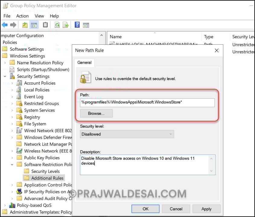 Enable or Disable Microsoft Store on Windows: 7 Best Methods 7 Disable Microsoft store with Software Restriction Policy