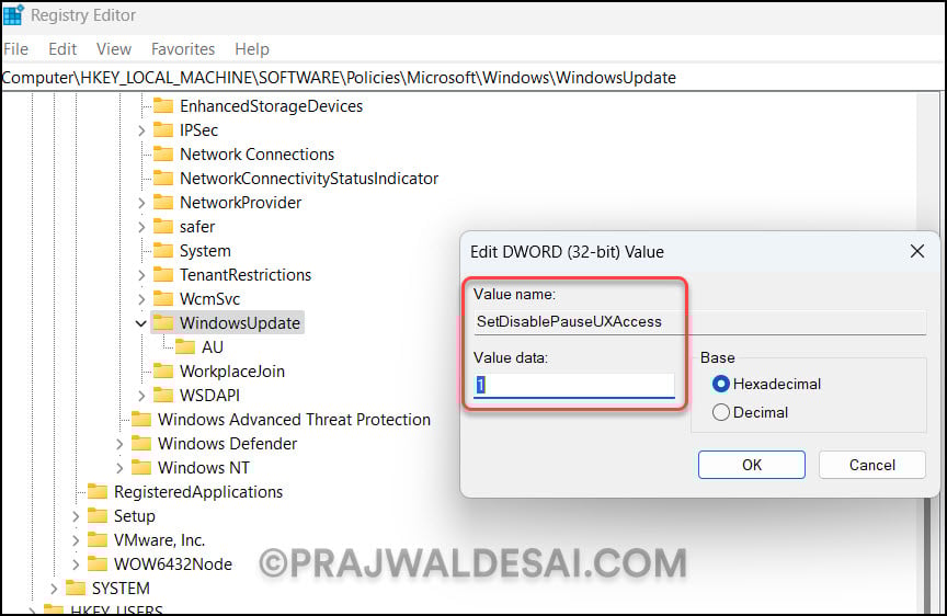 Disable Pause Updates using Intune | Group Policy (GPO) 19 Disable Pause updates feature using Registry