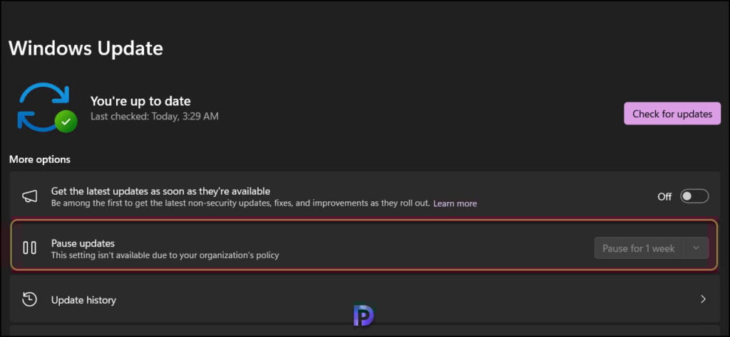 Disable Pause Updates using Intune | Group Policy (GPO) 11 Pause Updates Feature Disabled using Intune Policy