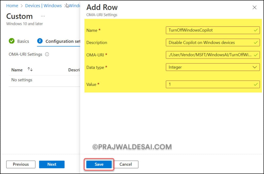 Disable Copilot on Windows 11 using Intune and GPO 5 Intune Policy CSP to turn off Copilot on Windows 11