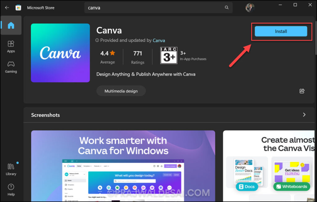 2 Best Ways to Install Canva on Windows 1 Install Canva app from the Microsoft Store