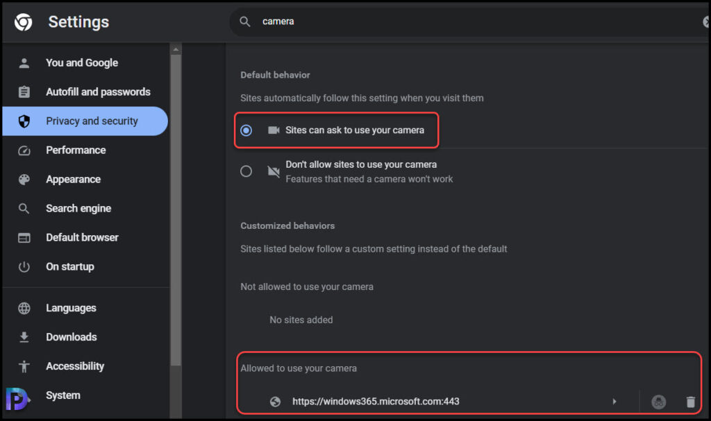 How to Enable Camera Access for Windows 365 Cloud PC 4 Allow Camera Permissions in Browser for Cloud PC