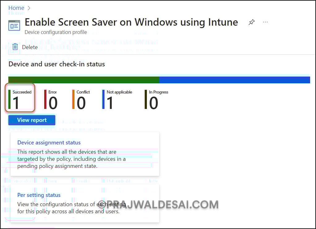 Enable Screen Saver on Windows using Intune 11 Monitor Screen Saver Policy in Intune