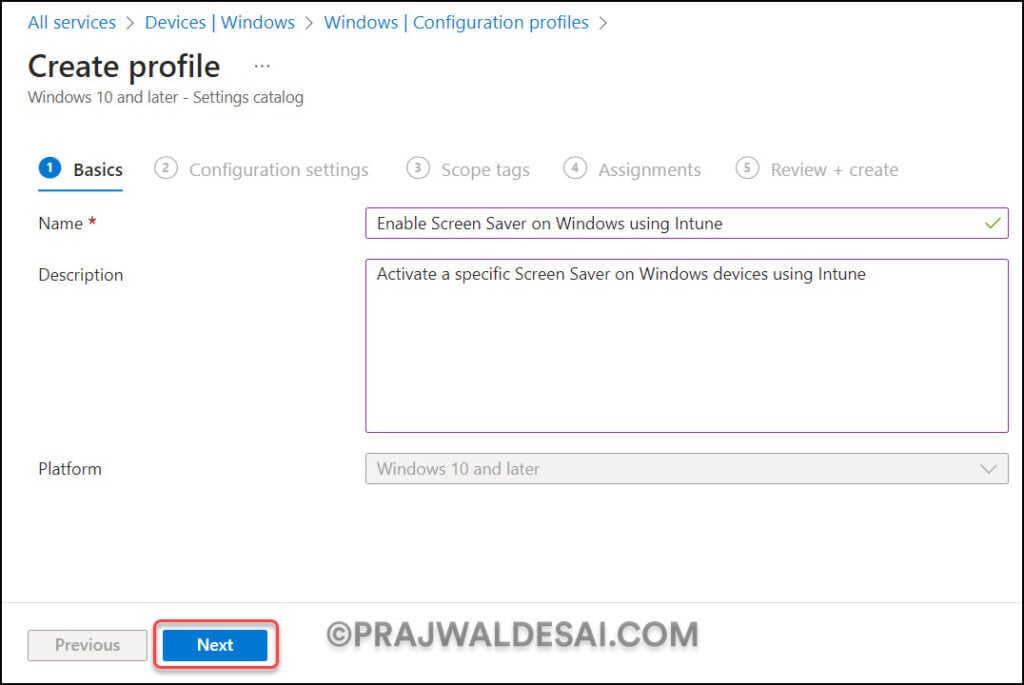 Enable Screen Saver on Windows using Intune 4 Create Configuration Manager to Enable Screen Saver on Windows using Intune