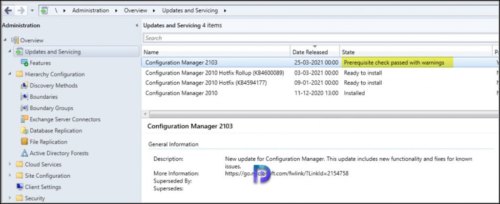 Enable Site System Roles for HTTPS or Enhanced HTTP 1 SCCM 2103 Prerequisite check warning