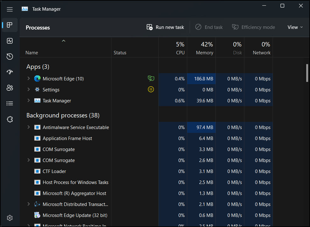 Enable Windows 11 Task Manager Dark Theme 4 Windows 11 Task Manager Dark Theme